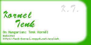 kornel tenk business card